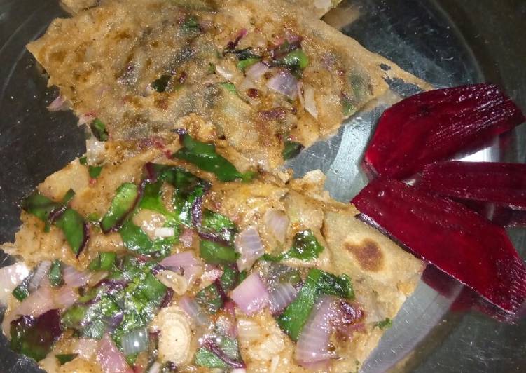 Simple Way to Make Quick Beet green prantha