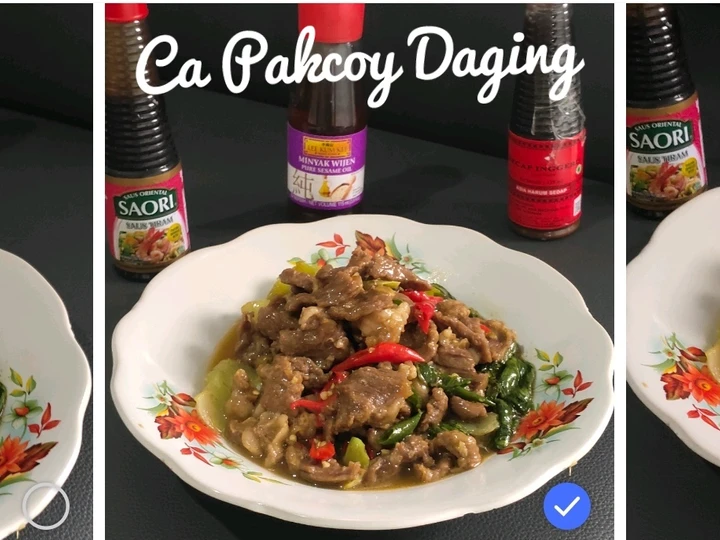Langkah Gampang Menyiapkan Resep 52. Ca pakcoy daging Anti Ribet, Bikin Ngiler
