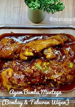 Foto resep Ayam Bumbu MentegaDengan Bawang Bombay & Taburan Wijen
