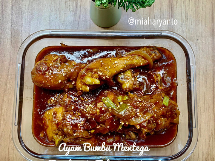 Resep Ayam Bumbu Mentega  Dengan Bawang Bombay &amp;amp; Taburan Wijen Bahan Sederhana