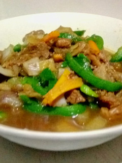 A picture of Three Strips Beef Sauce.
