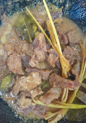 Foto resep 02. Rendang daging bumbu kuning