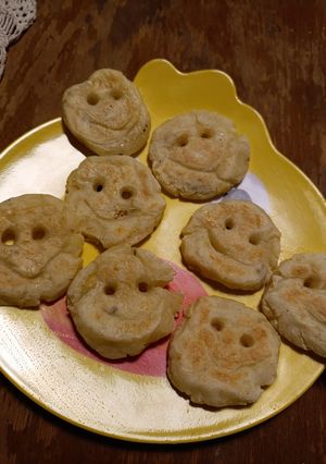 Una foto de Papitas monstruosas de carita caseras APTO APLV APTO BEBES + 6 MESES