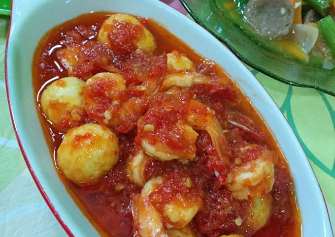 Tutorial Masakan Resep Sambal Udang Telur Puyuh