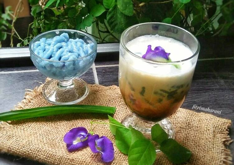 Resep Es Dawet Bunga Telang Anti Gagal