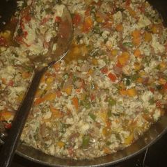 A picture of Shea butter veggie egg sauce.