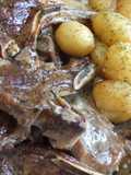 Chuletillas de cordero al horno, tapadas