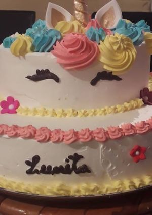 Una foto de Torta unicornio