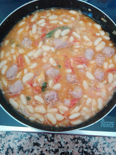 Una foto de Guiso de alubias con longaniza