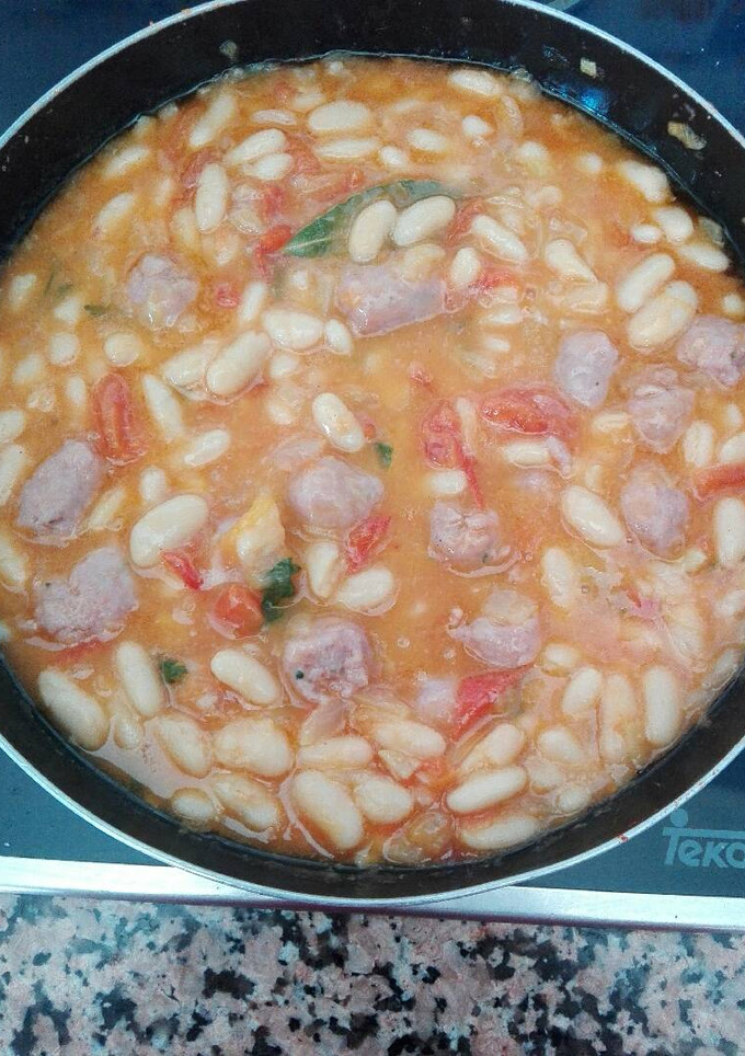 Una foto de Guiso de alubias con longaniza