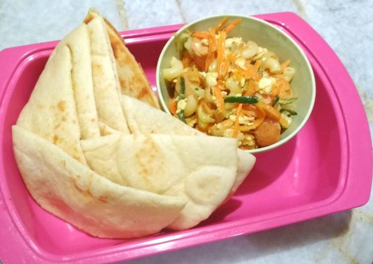 Pita Bread with Egg & Sausage