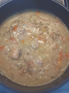 Foto resep Salmon & tuna cream soup
