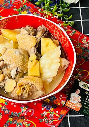 䕃鳯梨苦瓜雞湯 電鍋料理 綠野農莊文昌雞 的食譜成品照片
