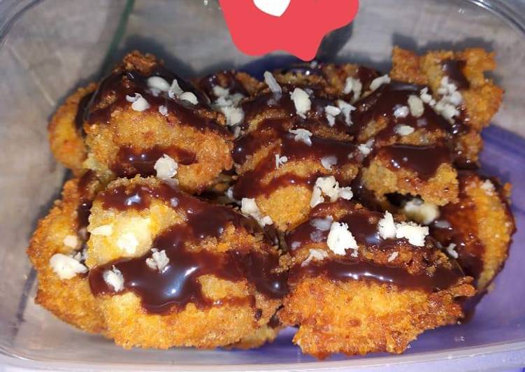 Pisang Keju Coklat Crispy