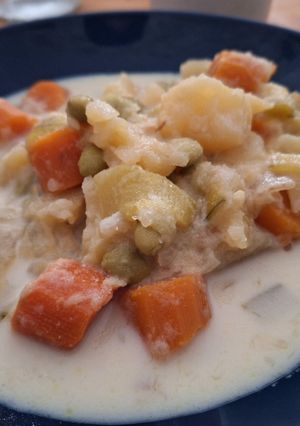 Une photo de Curry carotte et fève