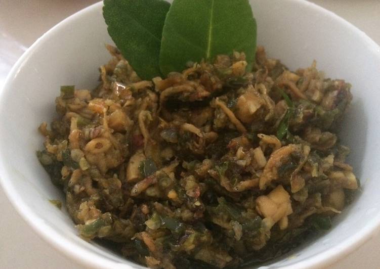 Sambal ijo teri nasi dan tempe