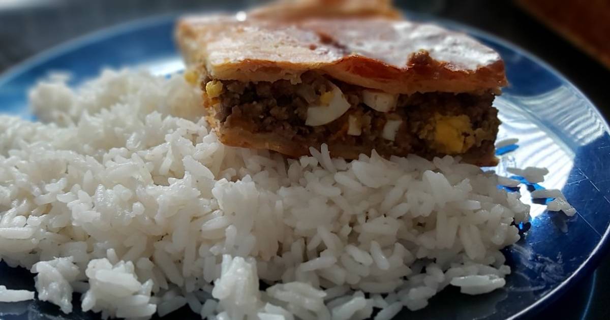 Pastel de carne con masa. Receta de Ihovana Silva Cookpad