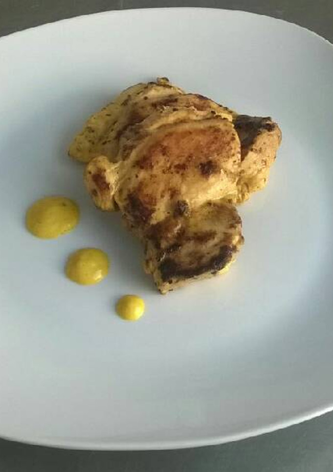 Una foto de Muslo de pollo a la mostaza