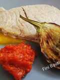 Atún con escabeche de mango y tomate confitado