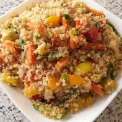 Una foto de Quinoa salteada con hortalizas