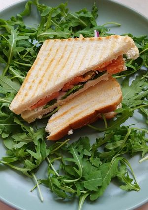 A picture of Smoked salmon sandwich.