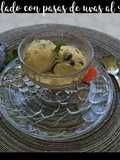 Helado con pasas de uvas al ron