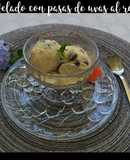 Helado con pasas de uvas al ron