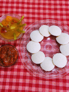 A picture of Idli sambar.