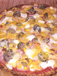 Una foto de Pizza saludable de coliflor