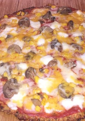 Una foto de Pizza saludable de coliflor