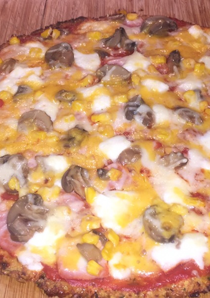 Una foto de Pizza saludable de coliflor