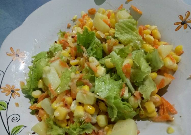 Langkah Mudah Menyiapkan Salad sayur simple Enak Banget