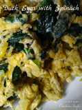 Scrambled Duck Eggs with Spinach #KidsFriendly