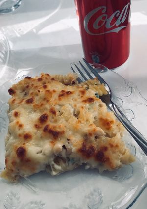 صورة لوصفة معكرونة دجاج بالبشاميل🤤❤️