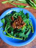 Daun Ubi Jalar Sambel Bakar Gula Merah