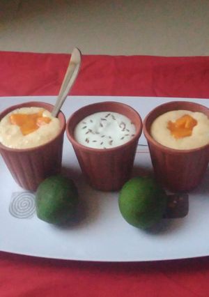મોડર્ન ની મેંગો અને ક્રીમ લસ્સી (Modern Mango Cream Lassi Recipe In Gujarati) રેસીપી મુખ્ય ફોટો