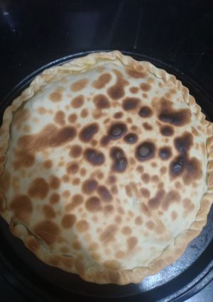 Una foto de Tarta de zapallitos verde
