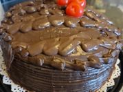 Una foto de torta de naranja