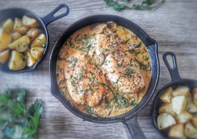 Resep Grilled Chicken Mushroom Cheese yang Bikin Ngiler