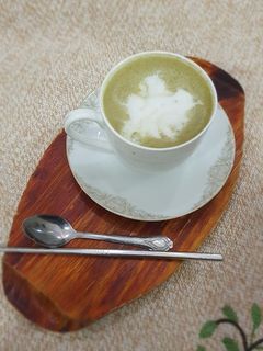 عکسی از دستور لاته ماچا با همزن مینی (چای ماچا) (Matcha tea with Milk frother)