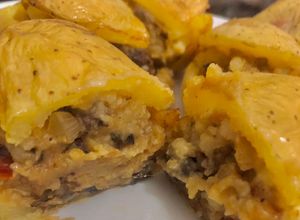 Foto principal de Papas rellenas con hongos de pino, apto veganos, una delicia rápida, saludable y muy económica!!