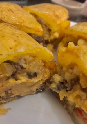 Foto principal de Papas rellenas con hongos de pino, apto veganos, una delicia rápida, saludable y muy económica!!