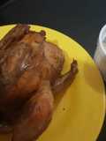 Roasted chicken with cream cheese dip