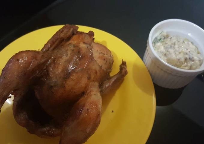 Recipe of Award-winning Roasted chicken with cream cheese dip