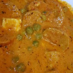 A picture of Chaap paneer matar.