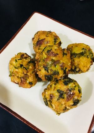 A picture of Spinach- Rice Croquet.