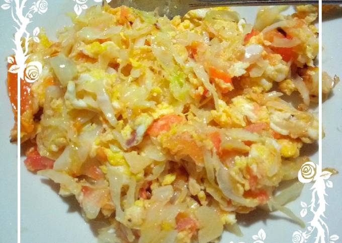 Langkah Mudah untuk Menyiapkan Orak Arik Kobis/Kol Tomat Simpel menu Sehat Anti Gagal