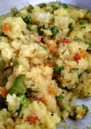A picture of Vegetables upma.