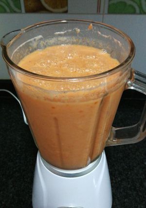 Una foto de Gazpacho en licuadora