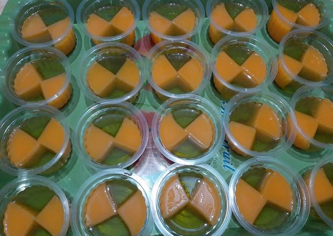 Puding klop mangga melon